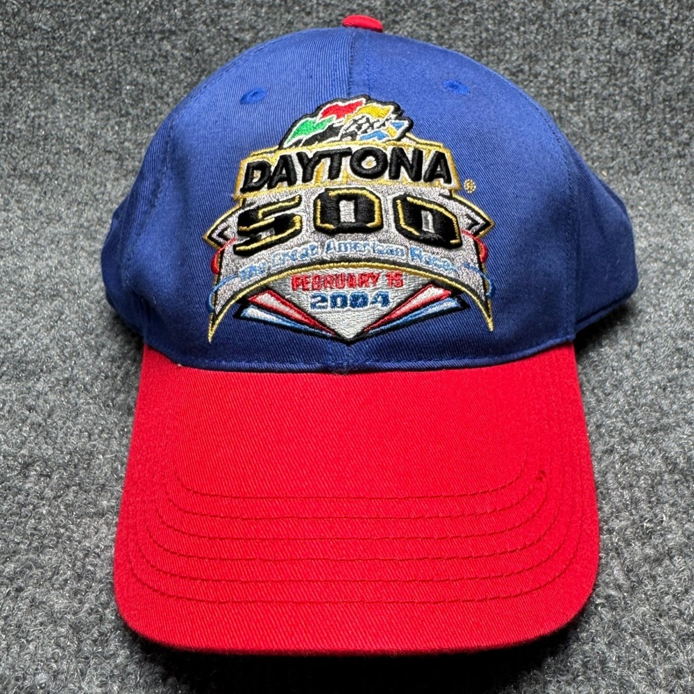 Daytona 500 Twins Enterprise Hat Mens OSFA Blue Red NASCAR Racing Streetwear